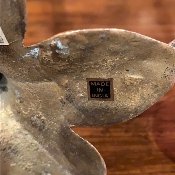 Vintage brass flower candle holders - Picture 9 of 11